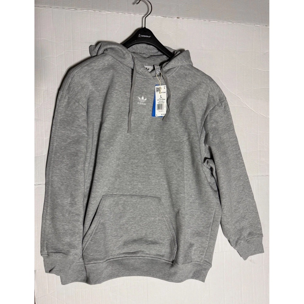 Adidas Originals Essentials Oversized Hoodie Women's L Grey New